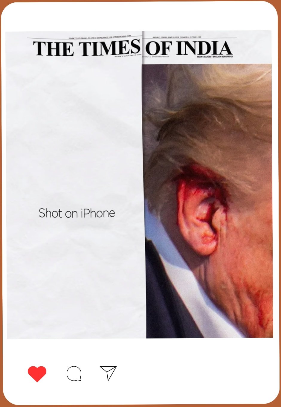 Times of India — Shot on iPhone editorial frame