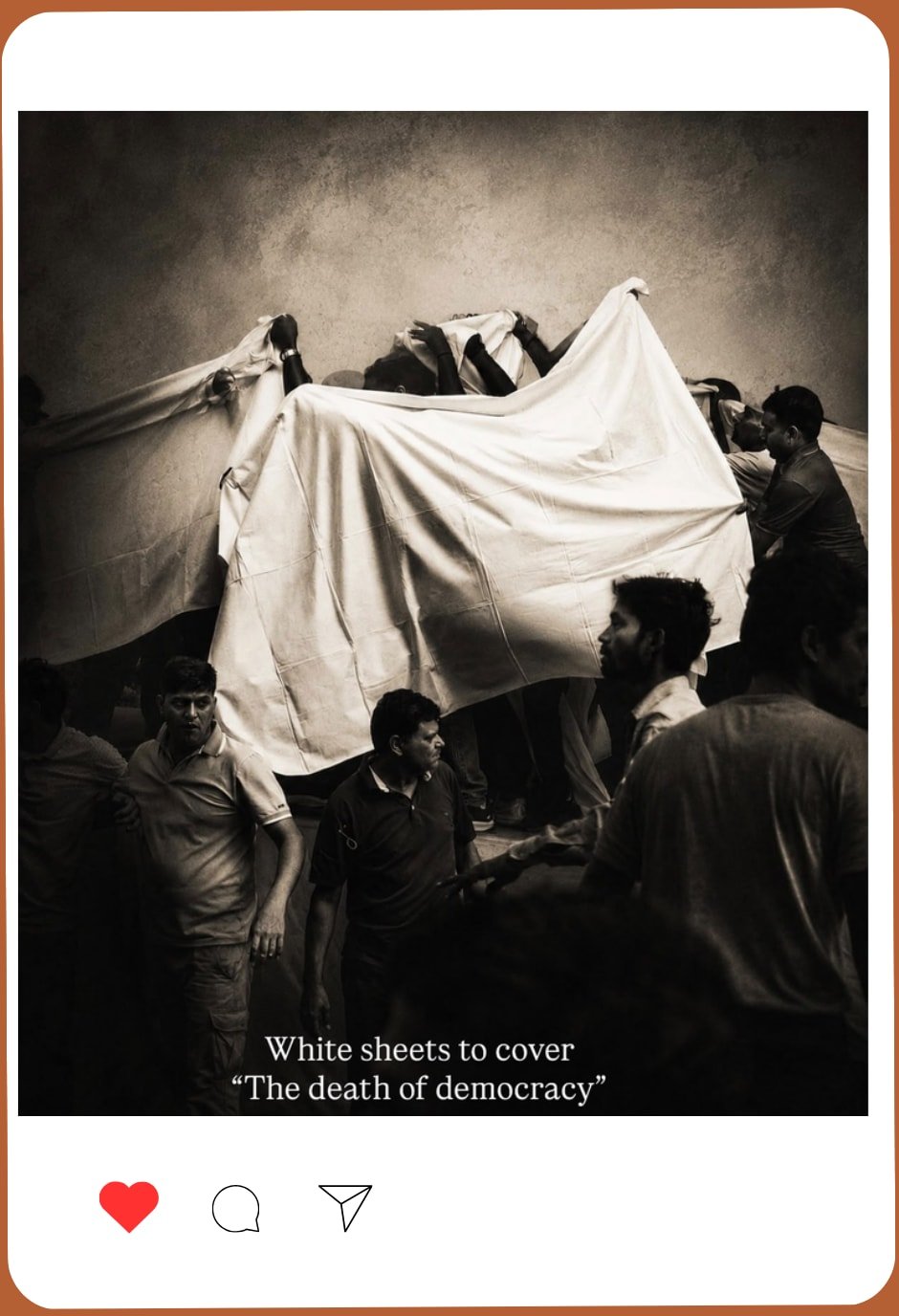 White sheets protest photography with a point of view